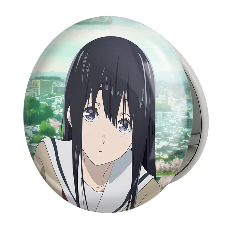آینه جیبی خندالو طرح نائوکو انیمه سایلنت ویس A Silent Voice مدل تاشو کد 15806 