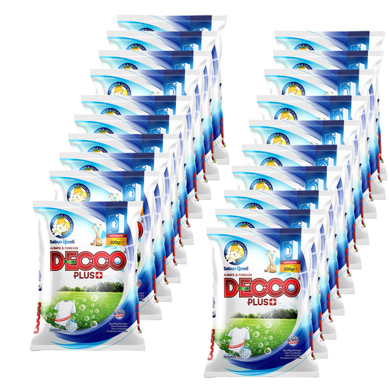 پودر ماشین لباسشویی دکوپلاس + کد 02 وزن 300 گرم بسته 20 عددی
