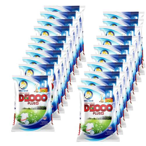 پودر ماشین لباسشویی دکوپلاس + کد 02 وزن 300 گرم بسته 20 عددی