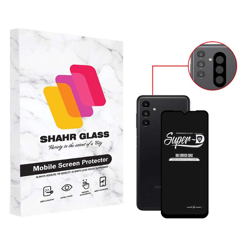 محافظ لنز دوربین شهر گلس مدل 2SFA مناسب برای گوشی موبایل سامسونگ Galaxy A13 5G به همراه محافظ صفحه نمایش