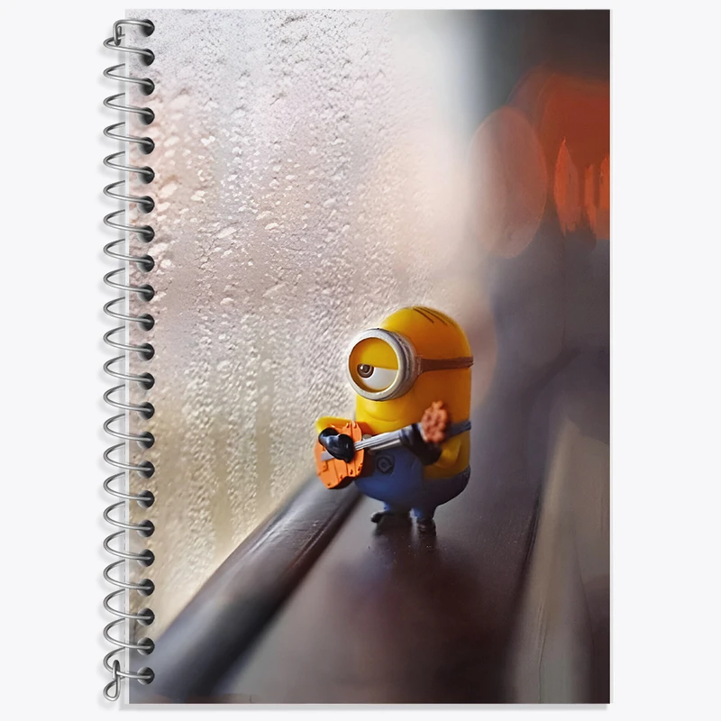 دفتر زبان 50 برگ خندالو مدل دو خط طرح مینیون ها (Minions) کد F6822