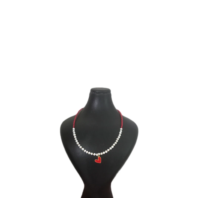 گردنبند دست ساز زنانه مدل قلبی