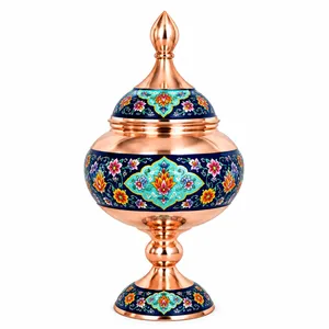 شکلات خوری میناکاری مسی آقاجانی مدل پرداز 008
