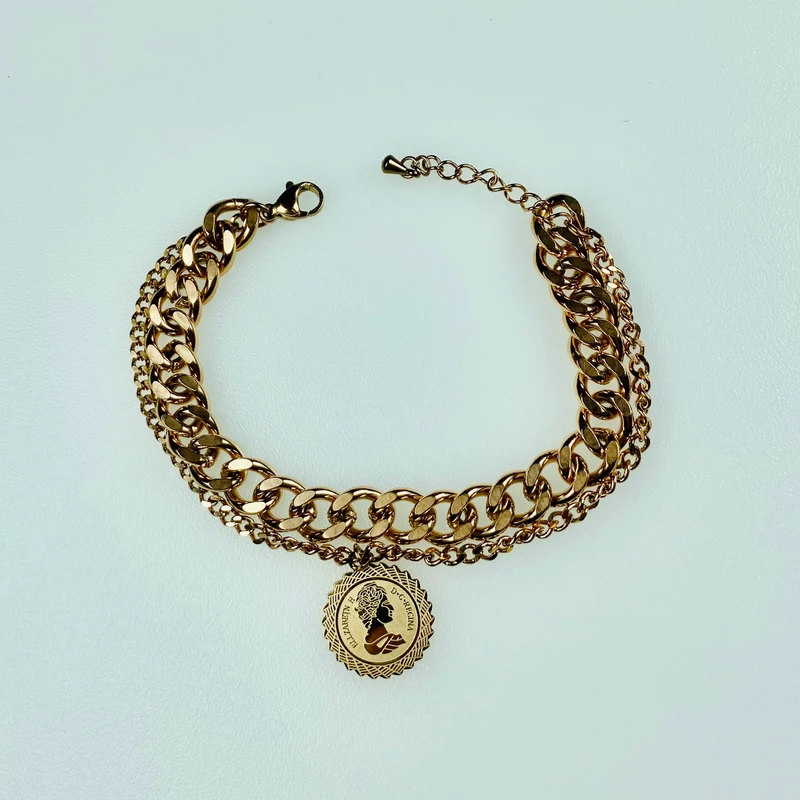 دستبند دخترانه مدل سکه ای