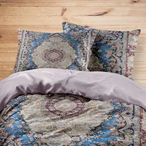 سرویس روتختی مدوپد طرح فرش قم لچک و ترنج مدل C-Ghom015 یک نفره 4 تکه