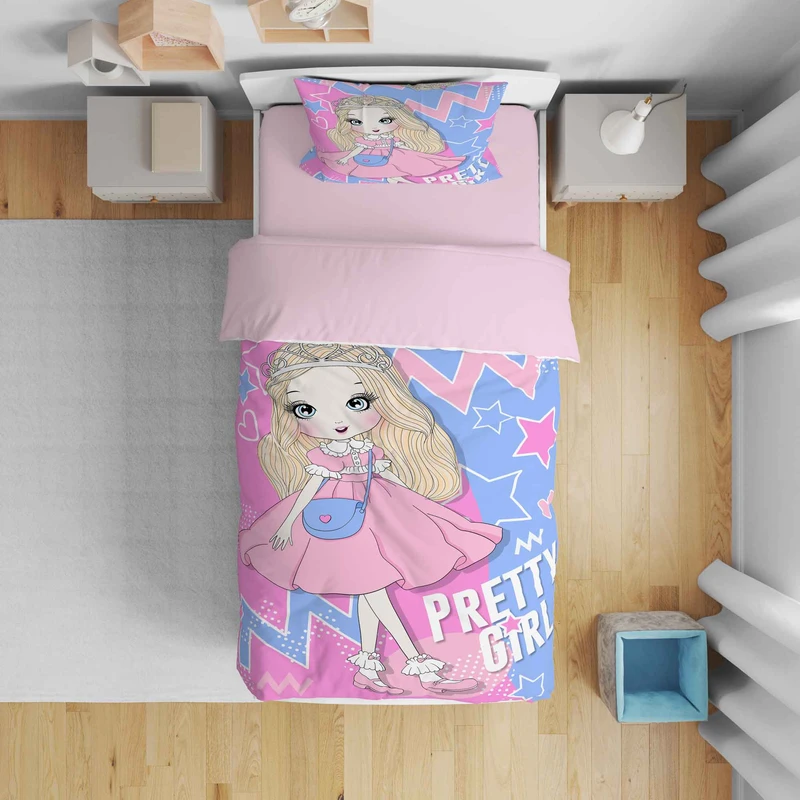 سرویس روتختی مدل5557 Prrety Girl تک نفره 5 تکه