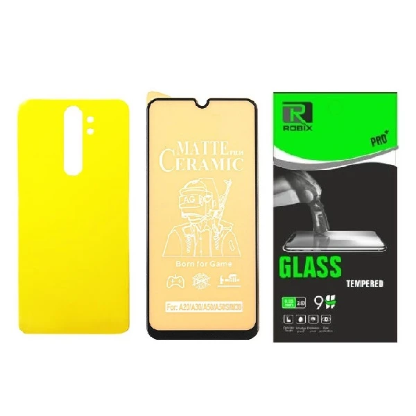 محافظ صفحه نمایش مات روبیکس مدل CR-Note8Pro مناسب برای گوشی موبایل شیائومی Redmi Note 8 Pro به همراه محافظ پشت گوشی
