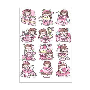 برچسب سهیلا جایروندی مدل برش نخورده طرح اسکرپ بوک دختر وخوراکی