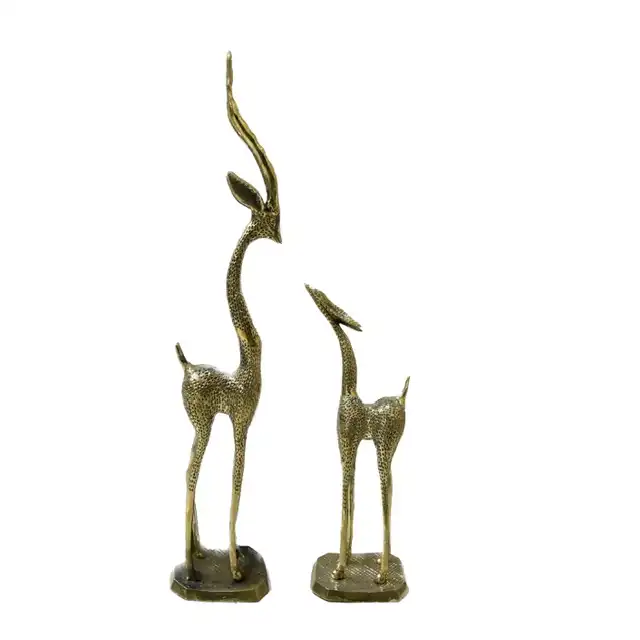 دکوری برنجی مدل غزال مارال6650g بسته 2 عددی