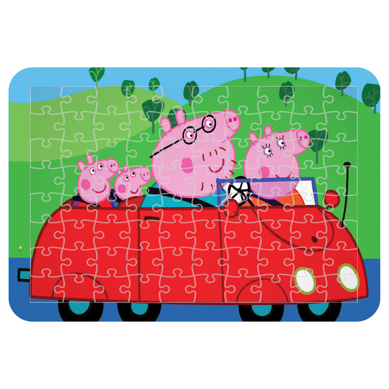 پازل 54 تکه اطلس آبی طرح کارتون پپا پیگ مدل P1207