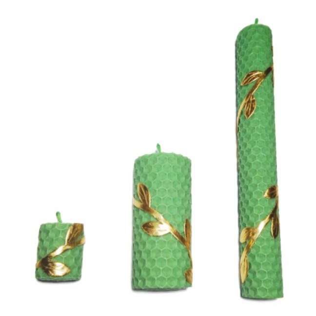 شمع مدل موم عسل مجموعه 3 عددی