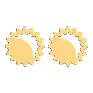 گوشواره طلا 18 عیار زنانه فرشته مدل اسلیمی WEL-000082