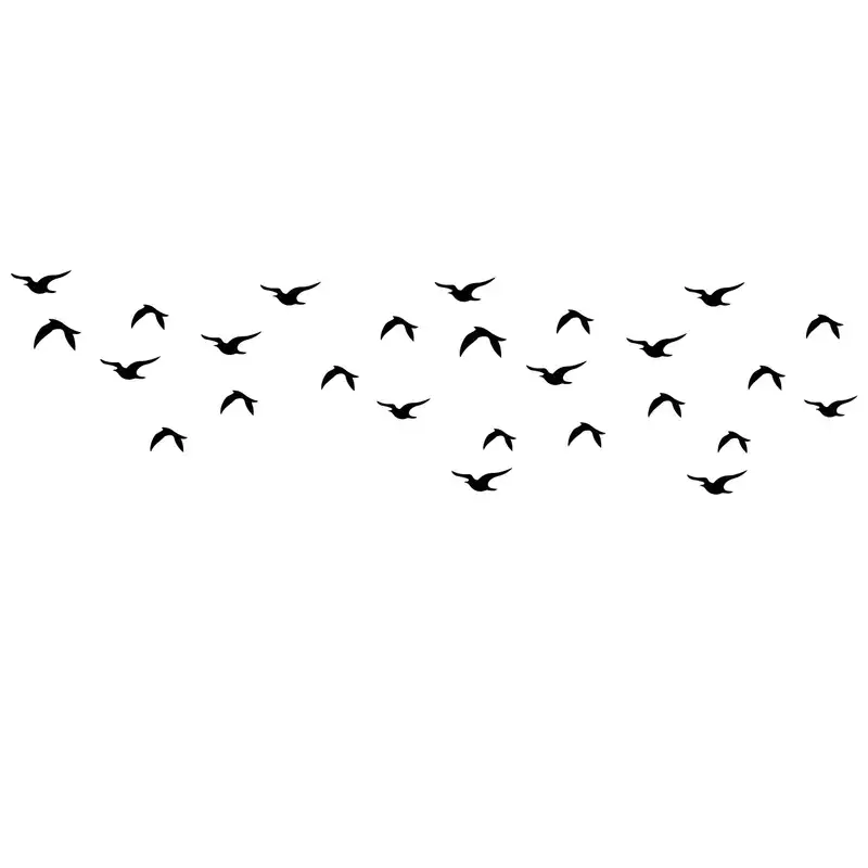 استیکر دیواری باروچین مدل پرنده های زیبا کد 4102