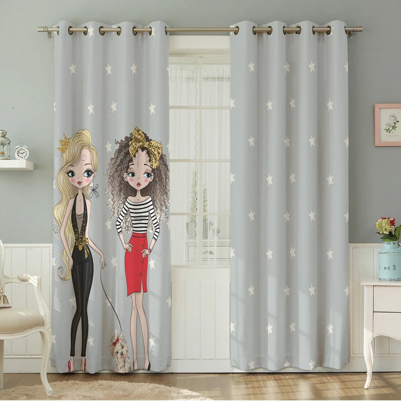 پرده نیروانا طرح کودک  مدل مخمل کد 5085سایز 140×280 سانتی متر