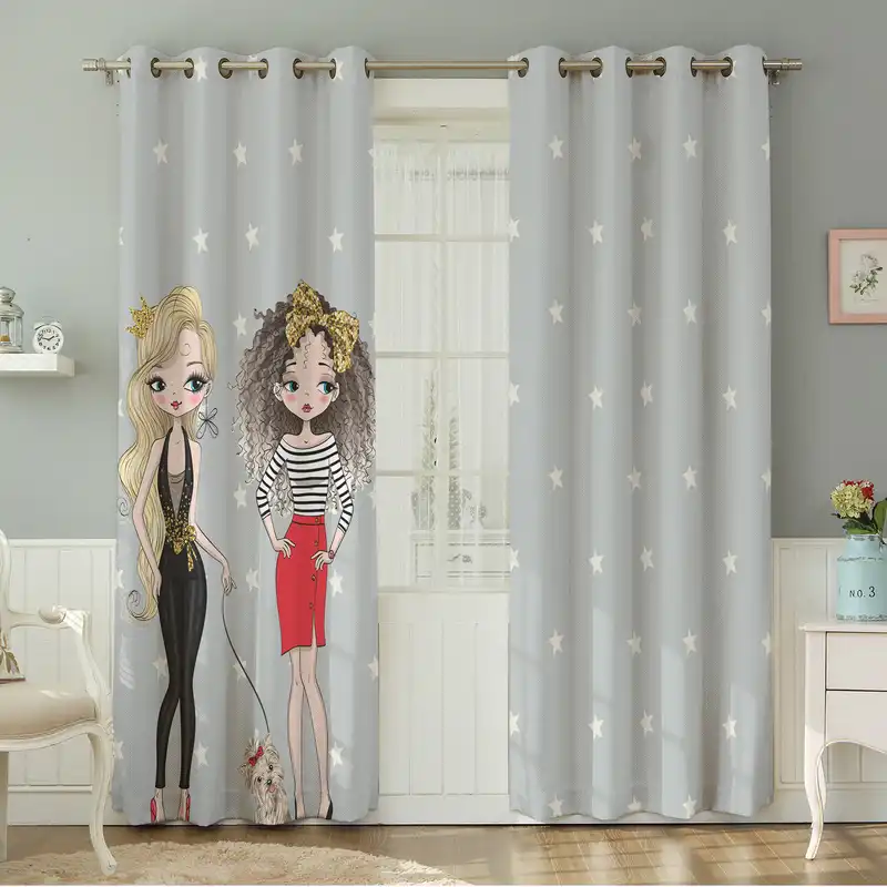 پرده نیروانا طرح کودک مدل مخمل کد 5085سایز 140×280 سانتی متر