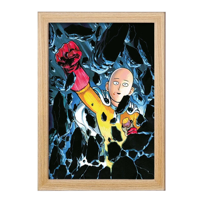 تابلو خندالو مدل سایتاما انیمه مرد تک مشتی One Punch Man  کد 10528