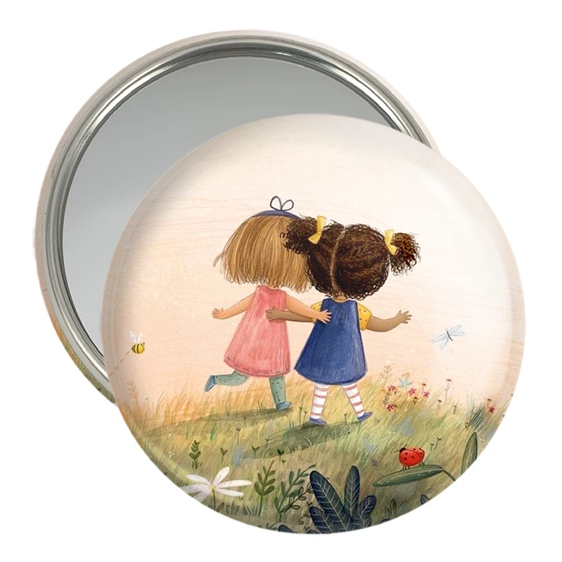 آینه جیبی خندالو مدل دخترانه فانتزی کد 25711