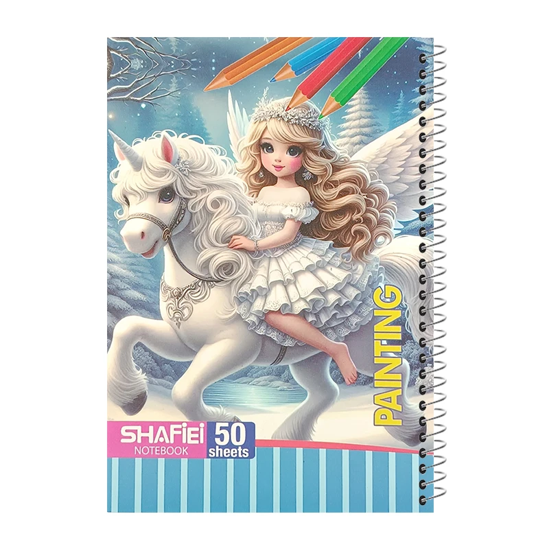 دفتر نقاشی 50 برگ شفیعی مدل فرشته مهربون کد MGH