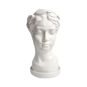 گلدان سرامیکی مدل H600 به همراه زیر گلدانی