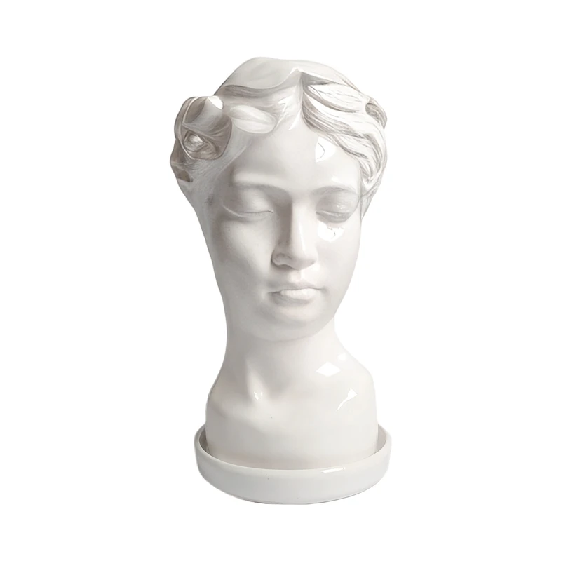 گلدان سرامیکی مدل H600 به همراه زیر گلدانی