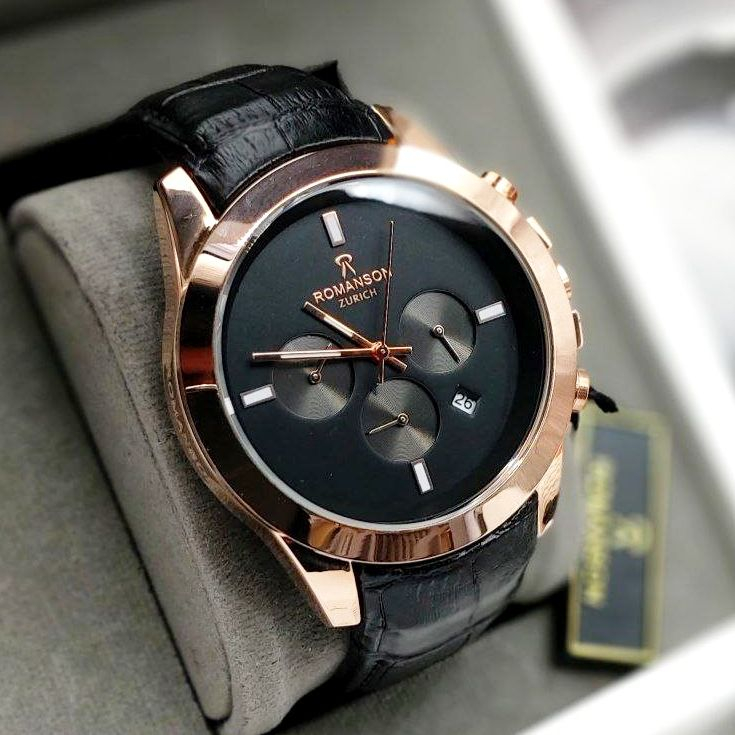 ساعت مچی عقربهای مردانه رومانسون مدل سه موتور فعال کرنوگراف بند فیکس کد 105