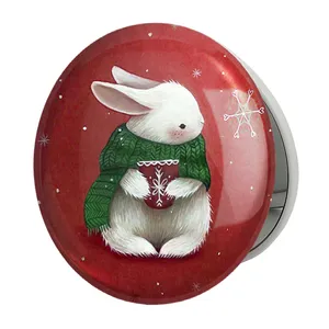 آینه جیبی خندالو طرح کریسمس Christmas مدل تاشو کد 22142 