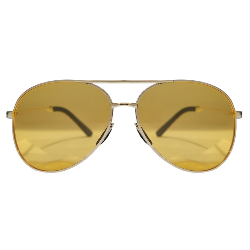 عینک شب مردانه مدل خلبانی فلزی  کد 0384