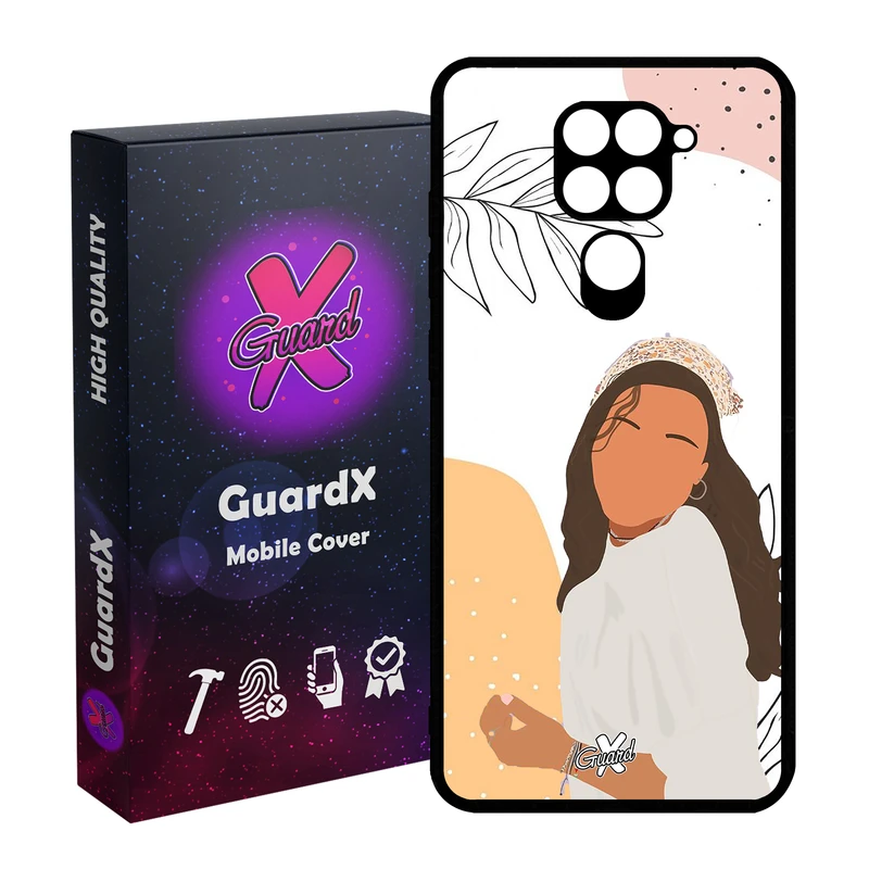 کاور گارد ایکس طرح دختر مدل Glass10367 مناسب برای گوشی موبایل شیائومی Redmi Note 9
