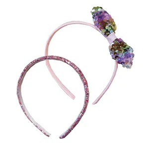 تل مو دخترانه مدل پاپیون پولکی بسته  2 عددی