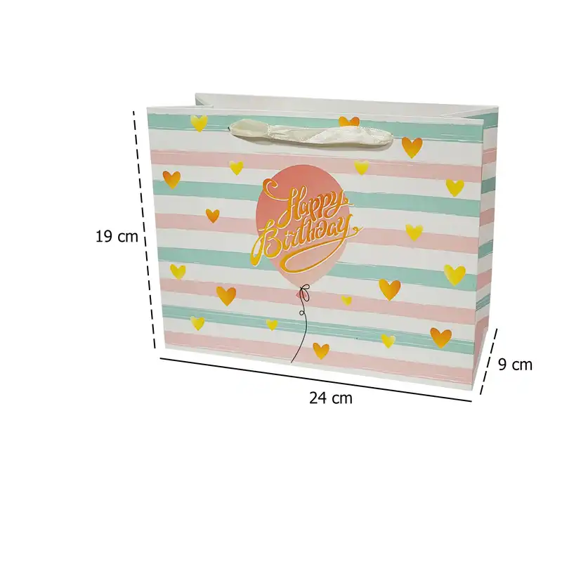 پاکت هدیه مدل قلب و بادکنک کد 212