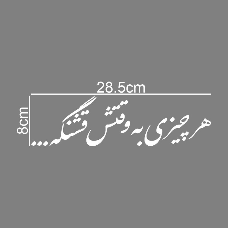 برچسب بدنه خودرو طرح هر چیزی به وقتش قشنگه کد MT-W473