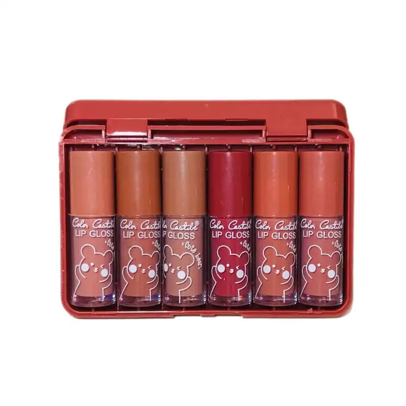 رژ لب مایع کالر کستل سوئیت مدل خرسی بسته 6 عددی