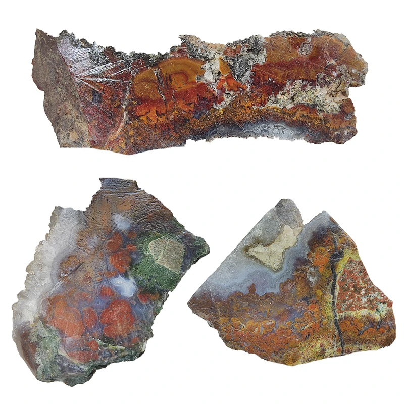 سنگ راف عقیق مدل شجر کد z 45 مجموعه 3 عددی