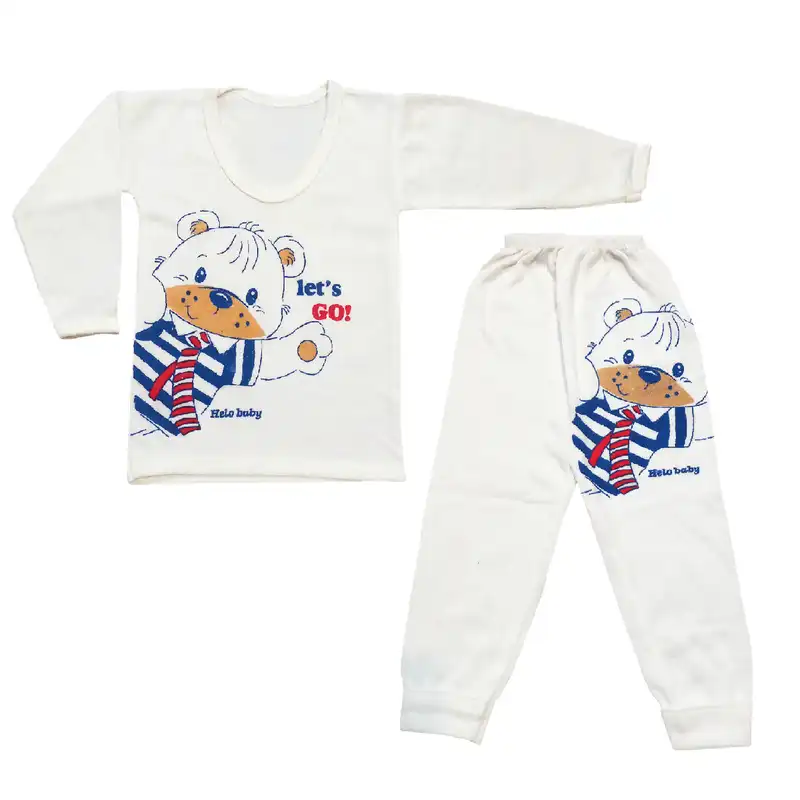 ست تی شرت و شلوار نوزادی مدل Lets Go