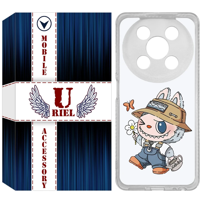 کاور یوریل مدل Clear کد 111 طرح لبوبو Labubu مناسب برای گوشی موبایل وکال V2 / V2 Lite