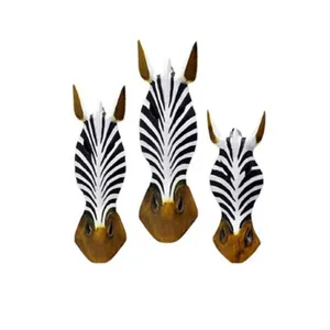 دیوارکوب دنیا دکوری سرمد مدل گورخر مجموعه 3 عددی
