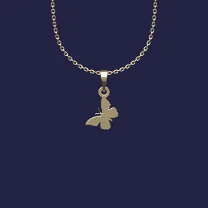 گردنبند طلا 18 عیار زنانه مدوپد مدل پروانه کد Y2-1-1014