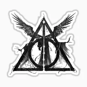 استیکر لپ تاپ و موبایل بووم طرح هری پاتر مدل deathlyHallows کد 05