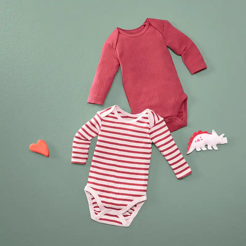 بادی آستین بلند نوزادی لوپیلو مدل 428450 مجموعه 2 عددی