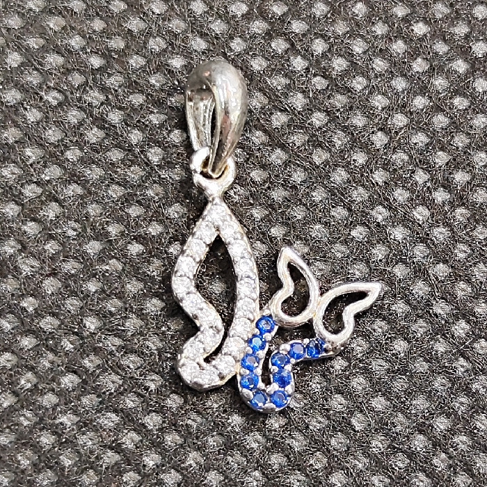 آویز گردنبند نقره زنانه مدل پروانه کد 255