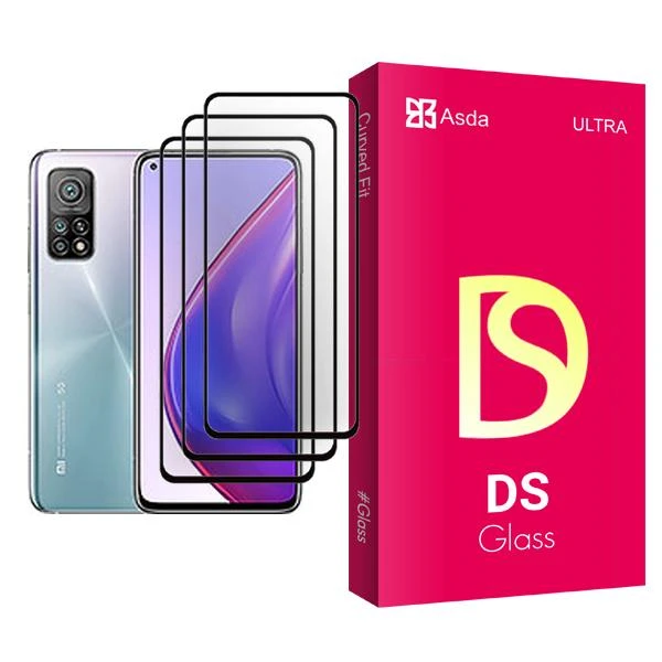 محافظ صفحه نمایش آسدا مدل DS Glass MIX003 مناسب برای گوشی موبایل شیائومی Mi 10T Pro 5G بسته سه عددی