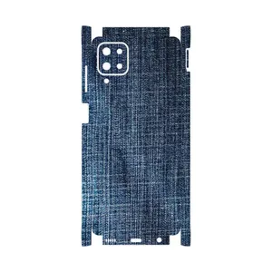 MAHOOT Fabric Texture 3-FullSkin Cover Sticker for Samsung Galaxy A12 Nacho