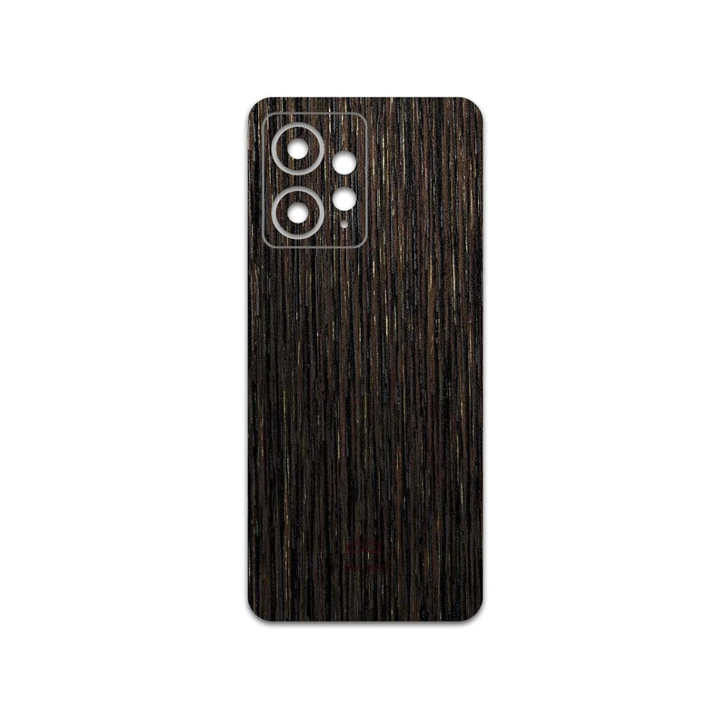 برچسب پوششی ماهوت مدل Dark-Gold-Stripes-Wood مناسب برای گوشی موبایل شیائومی Redmi Note 12 4G