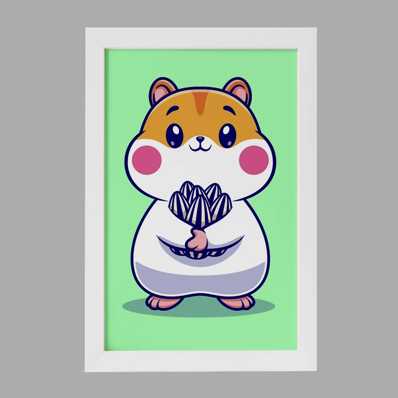 تابلو خندالو مدل حیوانات بامزه همستر کد 29680