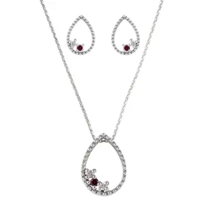 نیم ست نقره زنانه جواهری سون مدل 2856