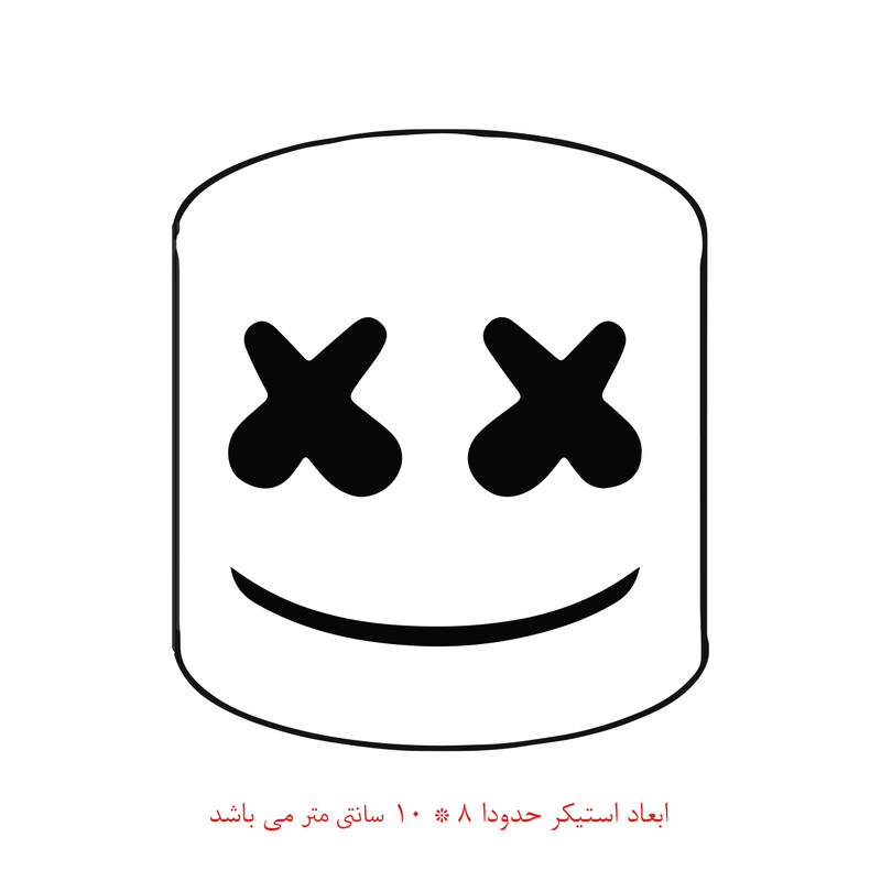استیکر لپ تاپ طرح صورتک کد 1061