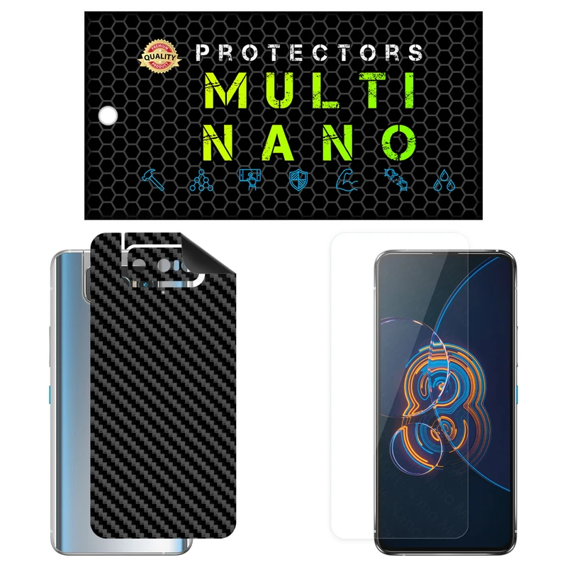 محافظ صفحه نمایش مولتی نانو مدل X-SFT مناسب برای گوشی موبایل ایسوس Zenfone 8 Flip / ZS672KS به همراه محافظ پشت