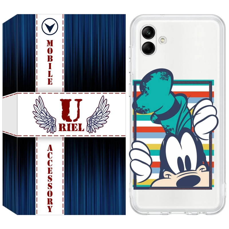 کاور یوریل قاب مدل Clear کد 2 طرح سگ مناسب برای گوشی موبایل سامسونگ Galaxy A04e