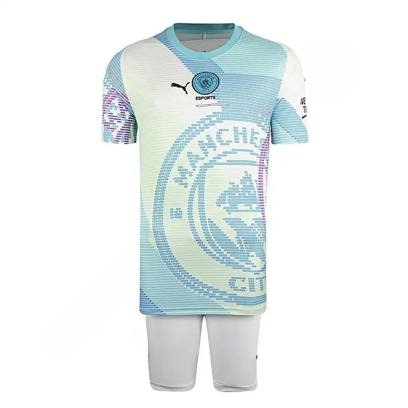 ست تی شرت آستین کوتاه و شلوارک ورزشی مردانه مدل منچستر سیتی Training 2023