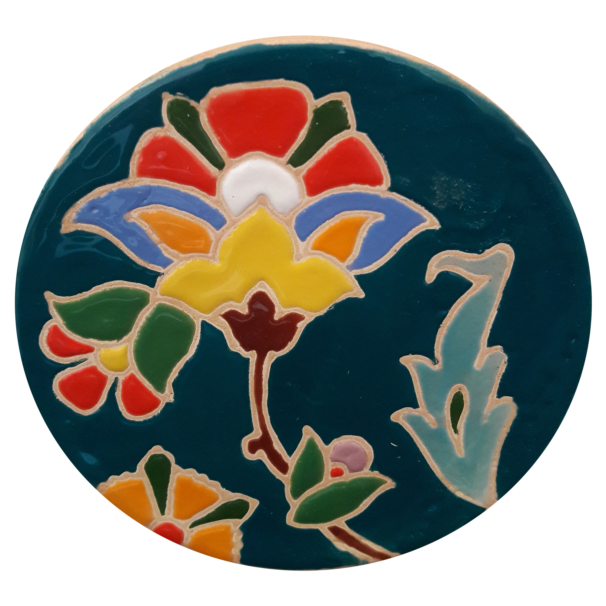  زیر لیوانی میناکاری سفالی کد 8-0114